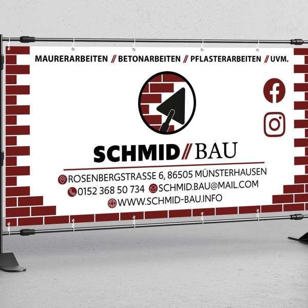 Bauzaunbanner Schmid Bau